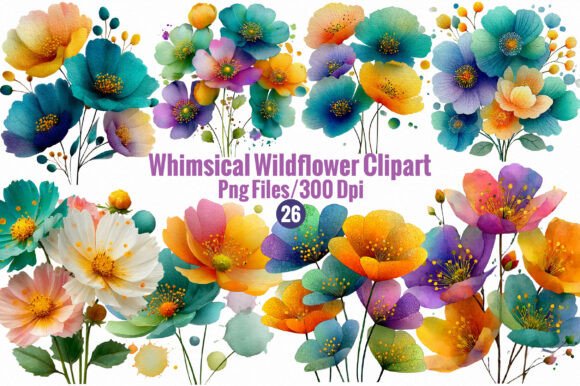 Download Whimsical Wildflower Clipart - Premium Resources