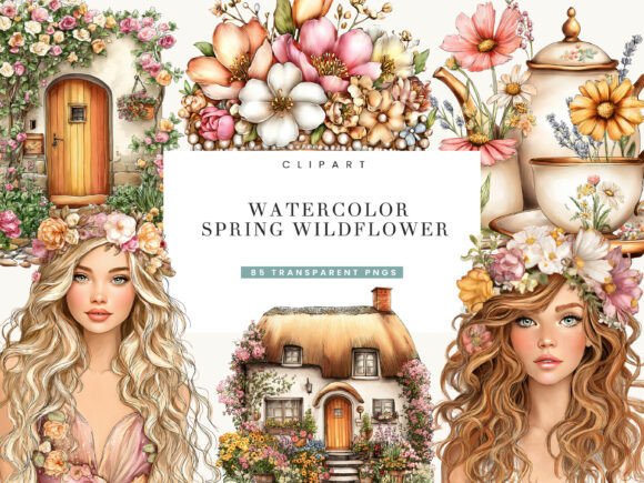 Download Watercolor Spring Wildflower Clipart - Premium Resources