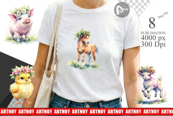 Download Baby Farm Animal Nursery Art Sublimation - Farm animal nursery Collection