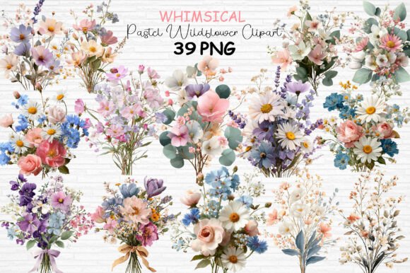 Download Pastel Wildflower Clipart PNG - Premium Resources