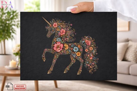 Download Boho Floral Unicorn Wildflower Art PNG - Premium Bundle