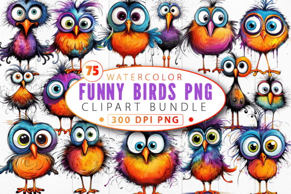 Download Funny Bird Clipart Bundle Cute Birds Png - Bird clipart Collection
