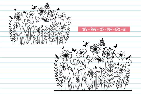 Download Wildflower Svg Flowers and Butterfly Svg - Wildflower Collection