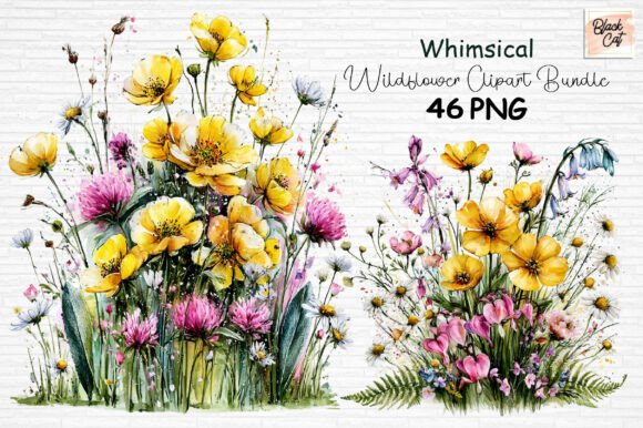 Download Whimsical Wildflower Clipart Bundle PNG - Premium Resources