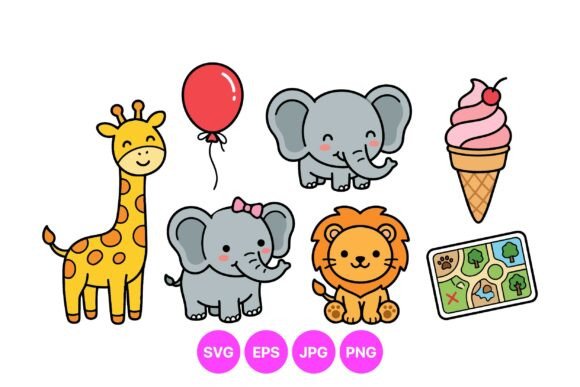 Download Cute Safari Animal Clipart Pack - Clipart pack Collection
