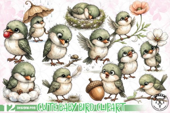Download Cute Baby Bird Clipart PNG - Bird clipart Collection