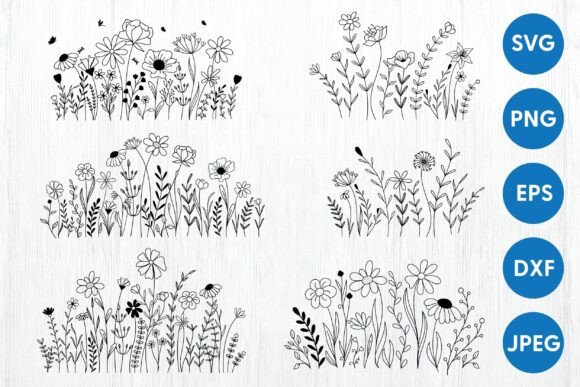 Download Wildflowers Svg Bundle | Wildflower Svg - Wildflower Collection